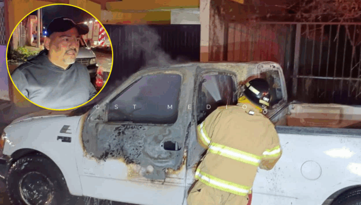 Incendian camioneta de periodista en Tepic; señala a funcionario como presunto responsable